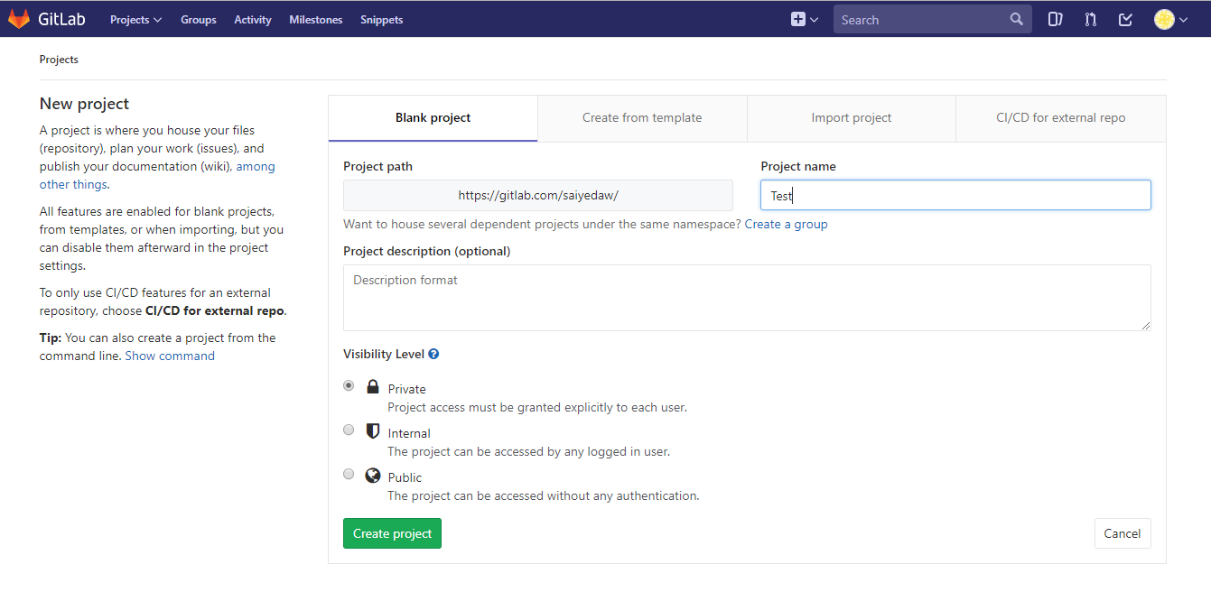 to gitlab change repository how in name Setup GitLab  10 GeeksforGeeks Windows On  Repository