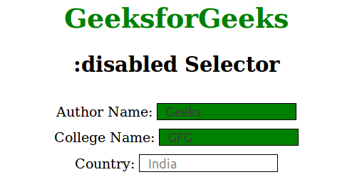 Disabled html5