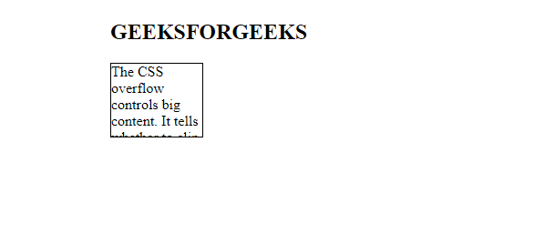 CSS | Overflow - GeeksforGeeks