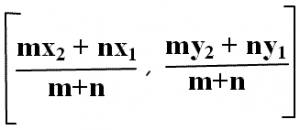 Section formula (Point that divides a line in given ratio)